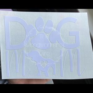 Dog Mom Decal 4x5